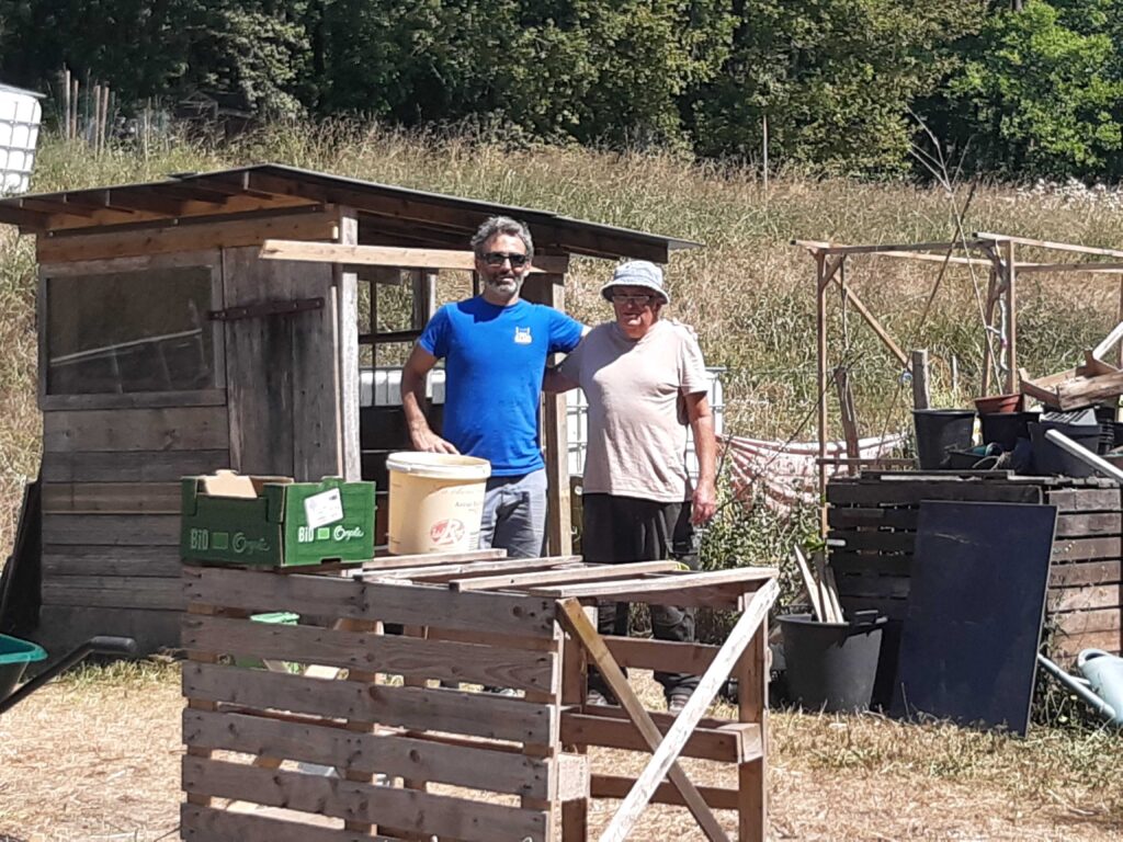 Chantier cabanon avec Nicolas et Jacques